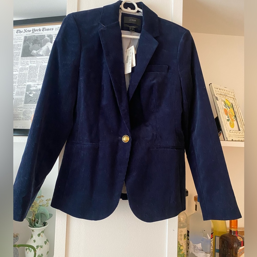 J.Crew Women’s Campbell Navy Blazer - Corduroy